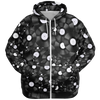 Vinyl Pattern Plus-Size Zip Hoodie