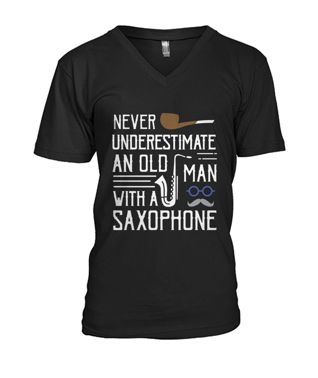 Saxophone V-Neck - Black / S - { shop_name }} - Review