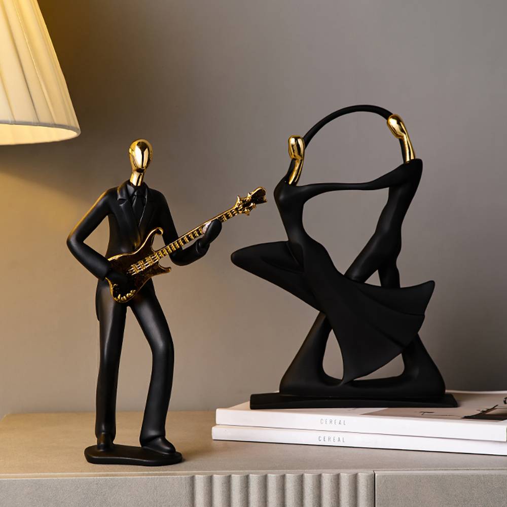 Golden/Black Musician Figurine