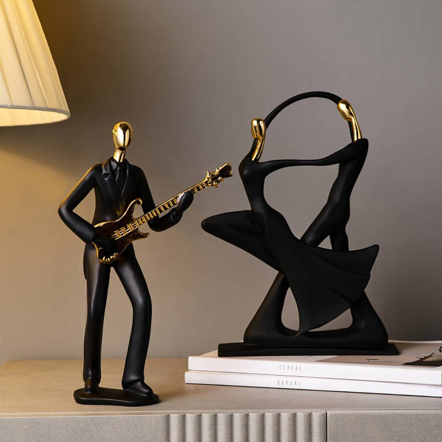 Golden/Black Musician Figurine
