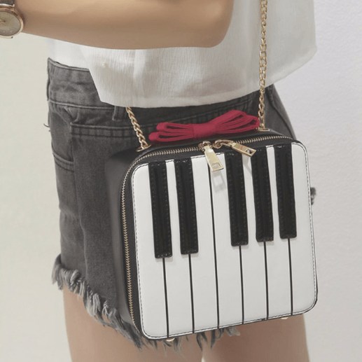 Piano Keys Crossbody Chain Bag - Artistic Pod