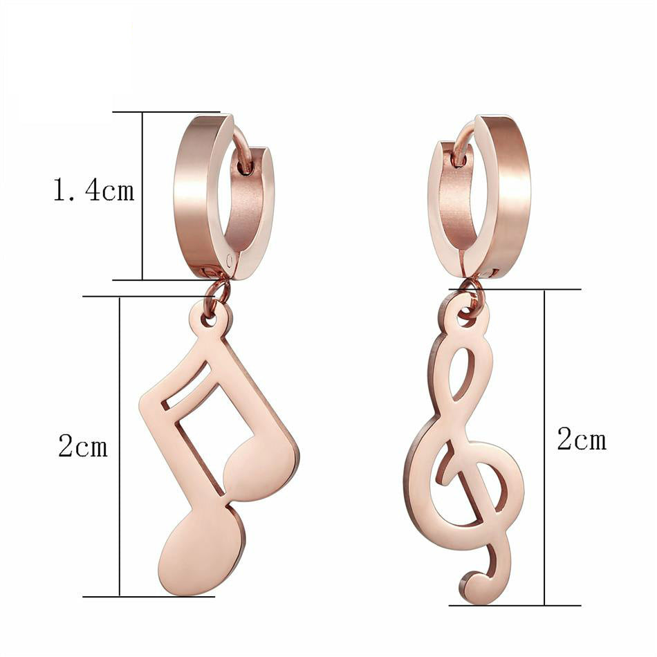 Musical Note Clip Earrings