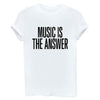 Black "MUSIC IS THE ANSWER" T-Shirt - Artistic Pod Review