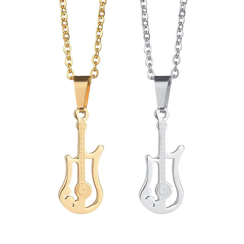 Hollow Guitar Necklace