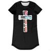 Piano Keys Cross T-Shirt Dress