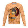 Stunning Wooden Guitar Inside Sweatshirt