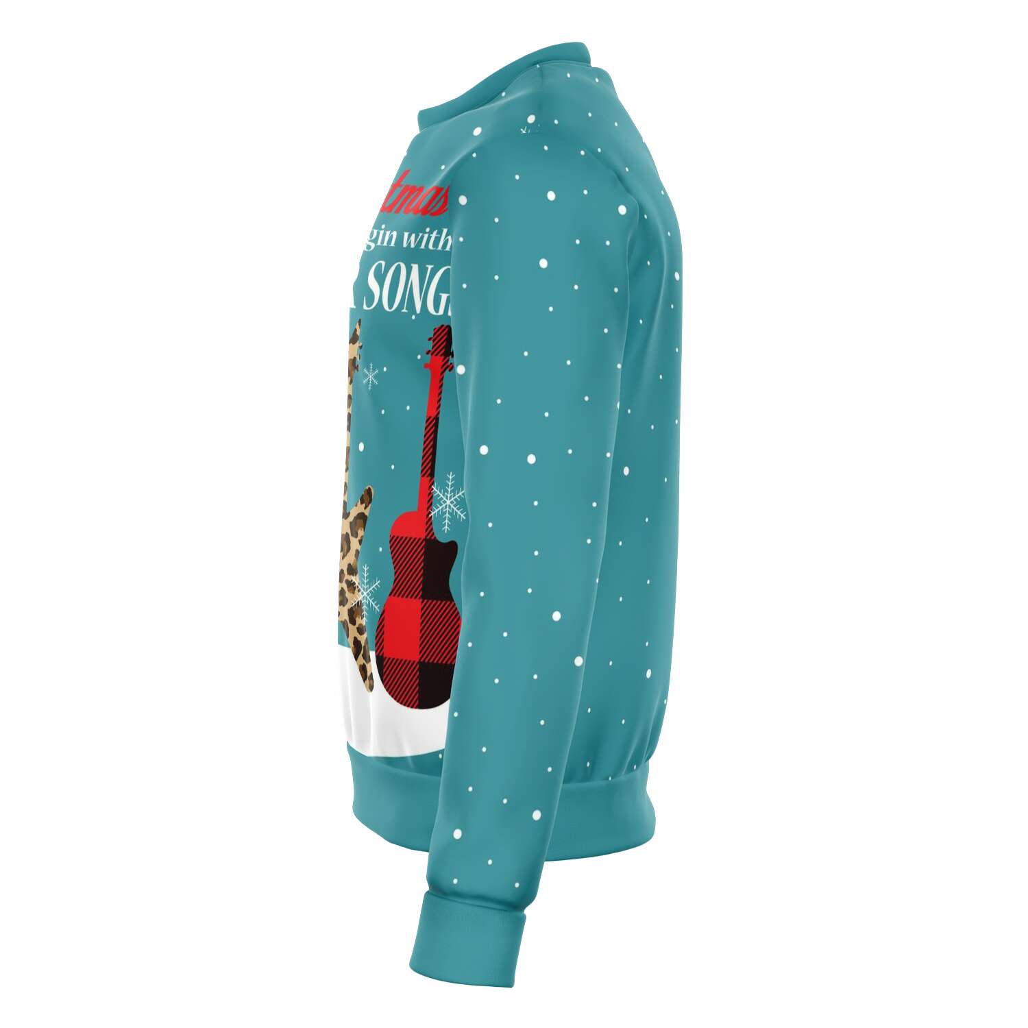 Christmas Begin With Guitar Songs Ocean Sweatshirt