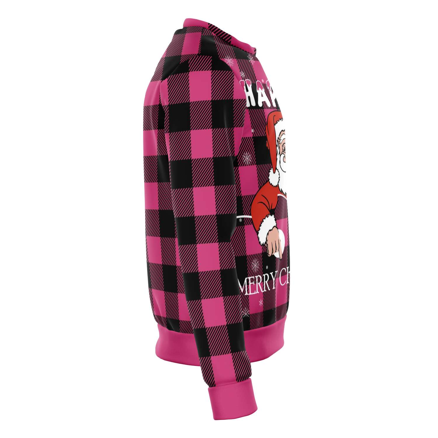 Santa Claus Playing Guitar Pink Sweatshirt