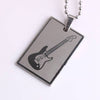 Square Tag Guitar Necklace