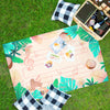 Notes Earphones Waterproof Picnic Mat