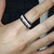 Artistic Piano Keys Black Ring