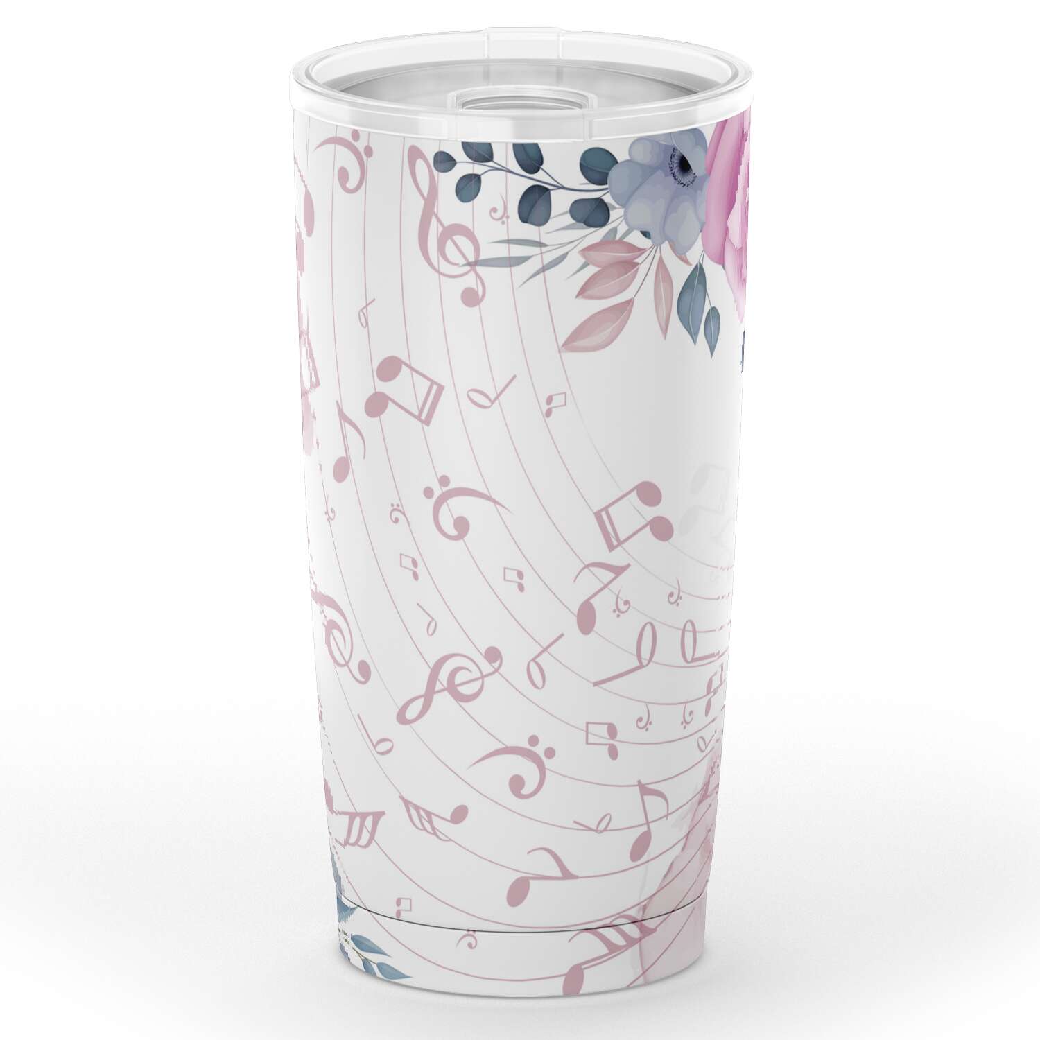 Music Notes Floral Tumbler