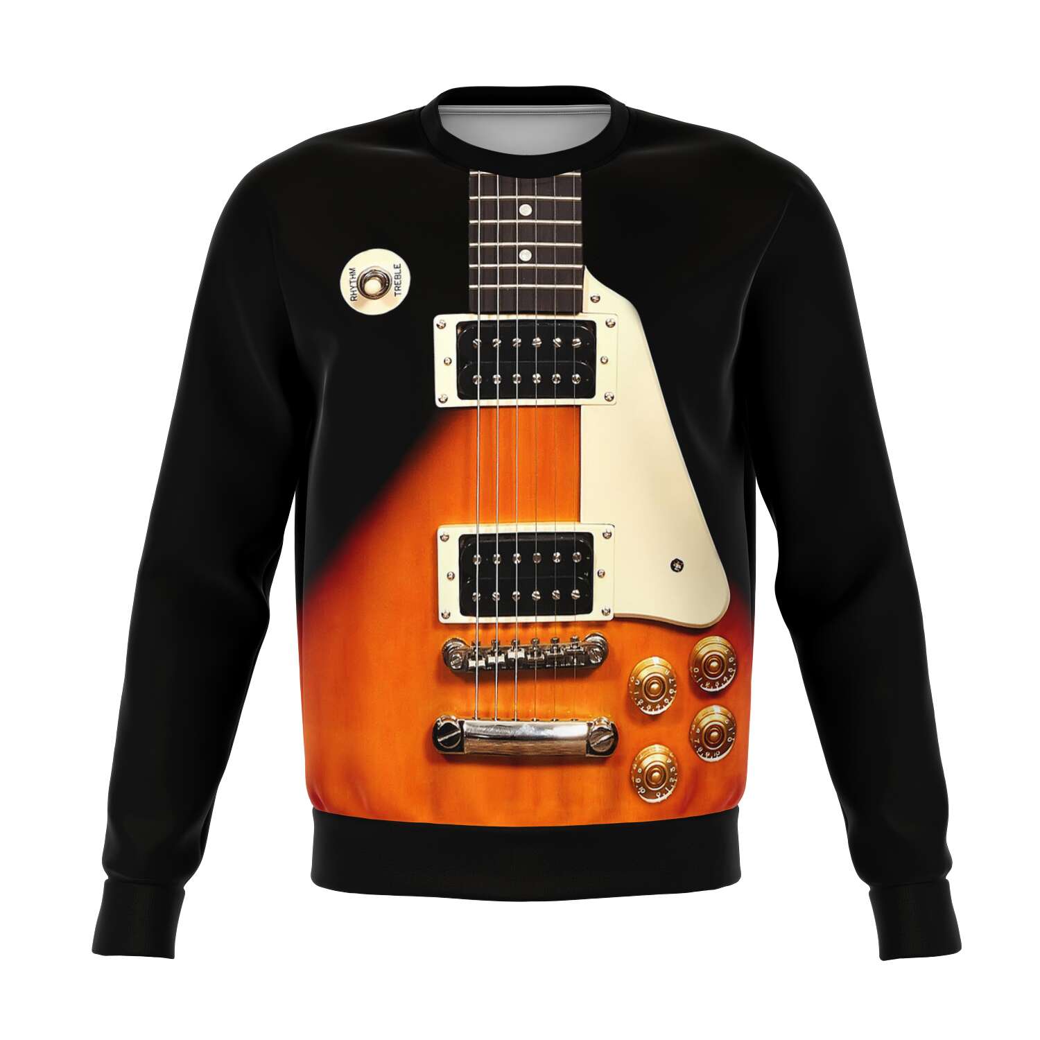 Black Guitar Men's Sweatshirt