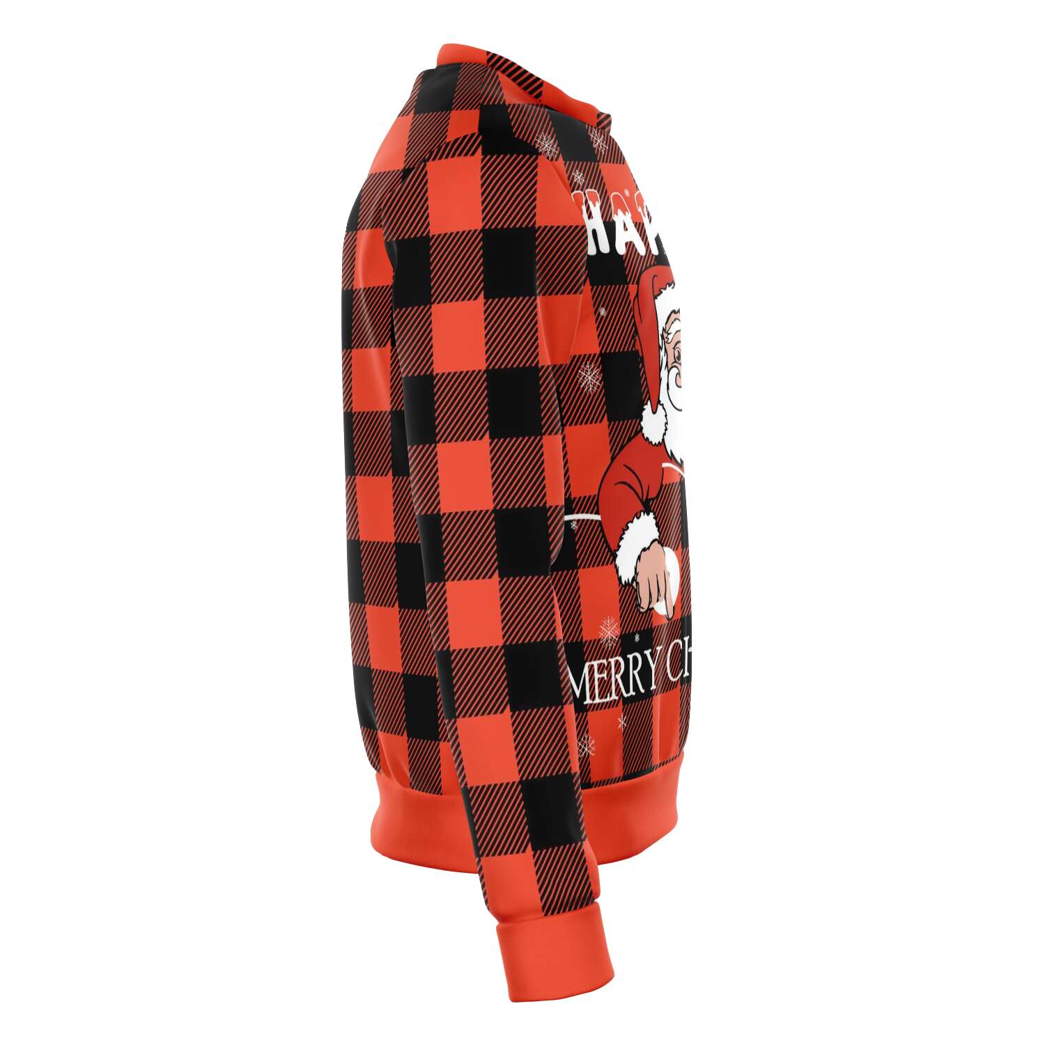 Santa Claus Playing Guitar Orange Sweatshirt