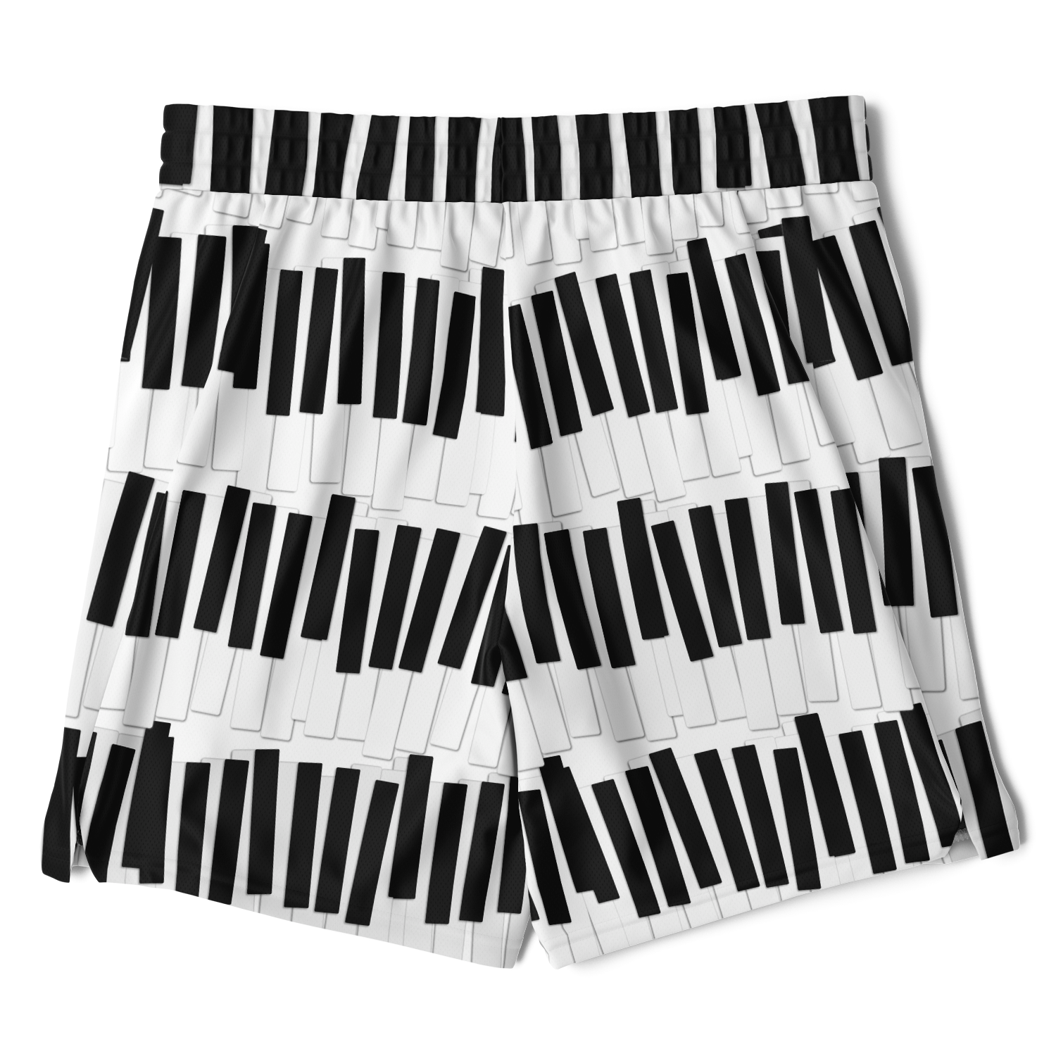 Piano Keys Pattern 2-In-1 Shorts
