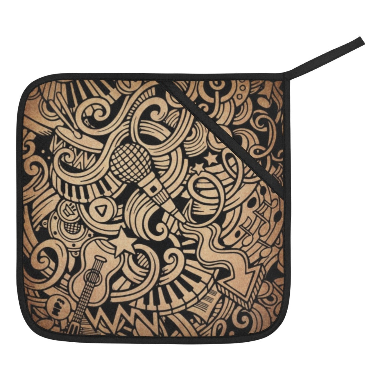 Music Notes Art Oven Mitts