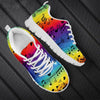 Rainbow Music Print Mesh Sneakers