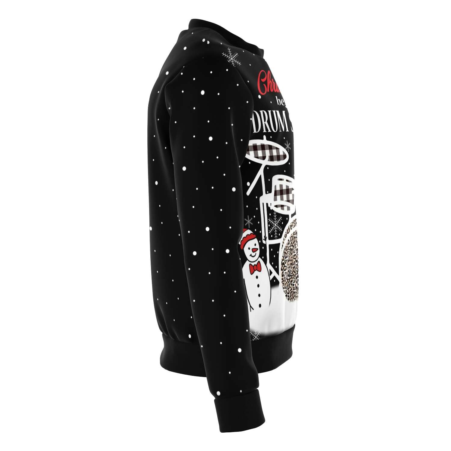Christmas Begin With Drum Songs Black Sweatshirt - { shop_name }} - Review
