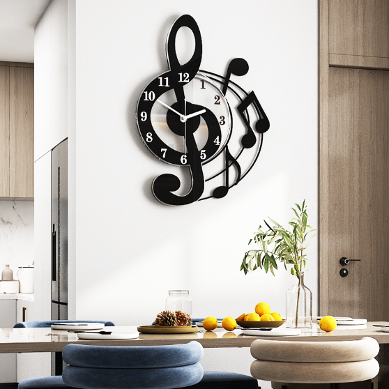 Music Treble Clef Swingable Wall Clock