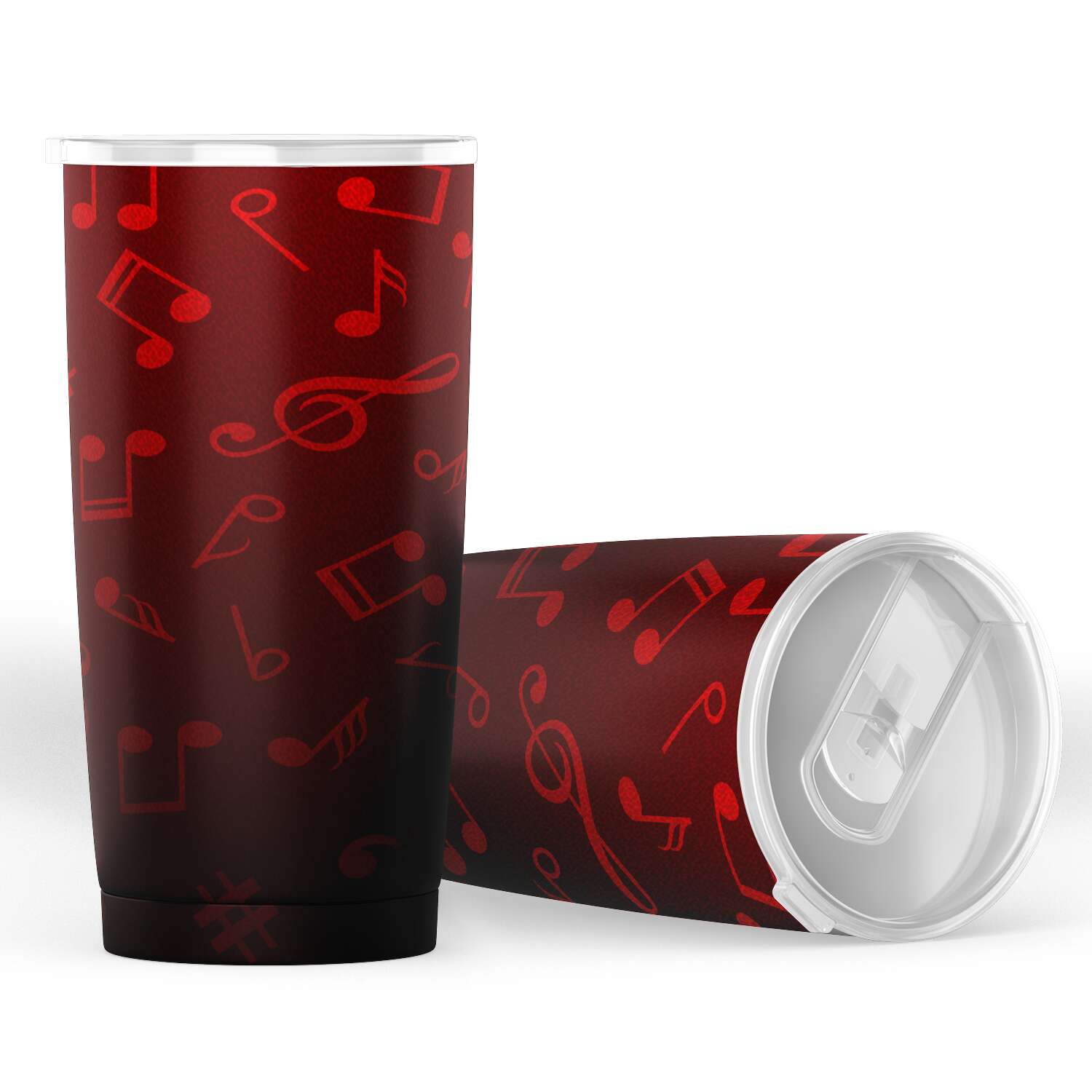Music Notes Red Tumbler