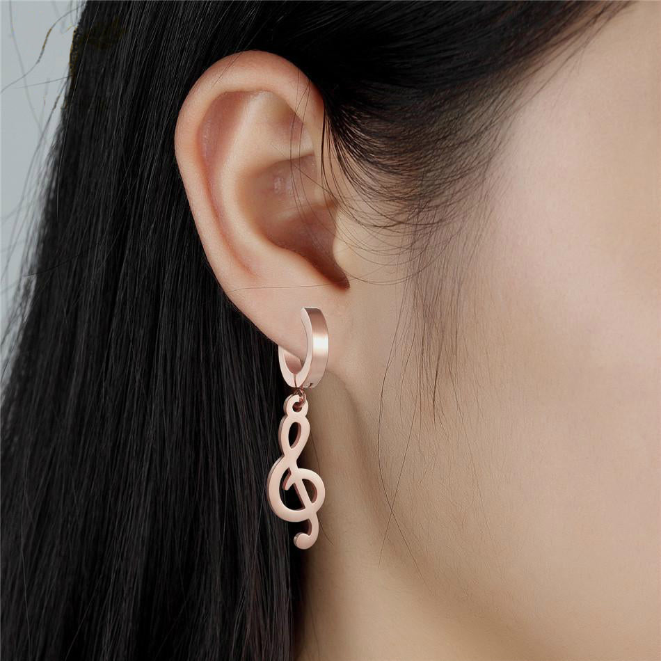 Musical Note Clip Earrings