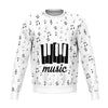 Piano Music Notes White Sweatshirt