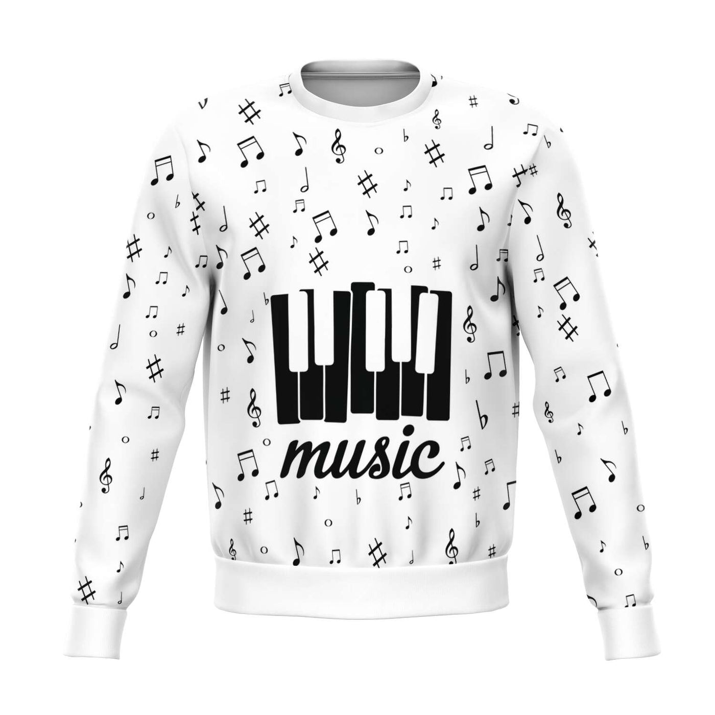 Piano Music Notes White Sweatshirt