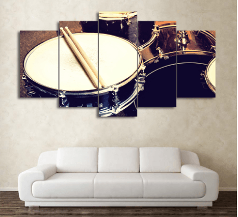 5 Pieces Contemporary Drum Canvas Art - { shop_name }} - Review