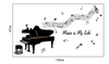 Piano Music Note Wall Sticker