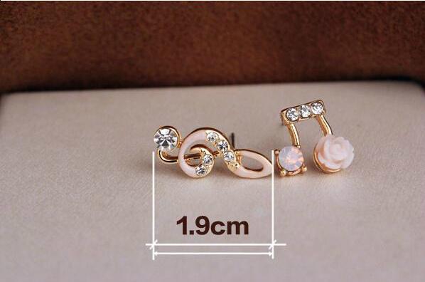 Free - Musical Note Crystal Earrings