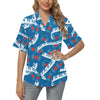 Piano Vinyl Blue Hawaiian Shirt