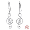 925 Sterling Silver Music Notes Earrings - { shop_name }} - Review
