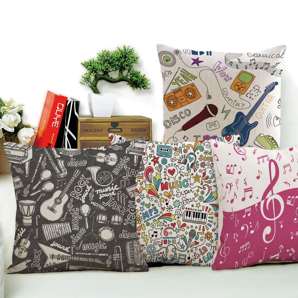 Free - Fashionable Music Note Pillowcase