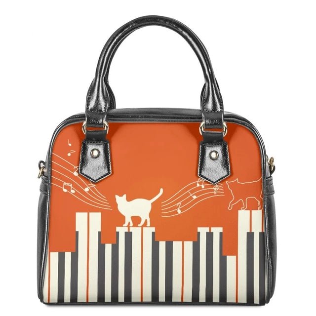 Stylish Piano Print Handbag Collection