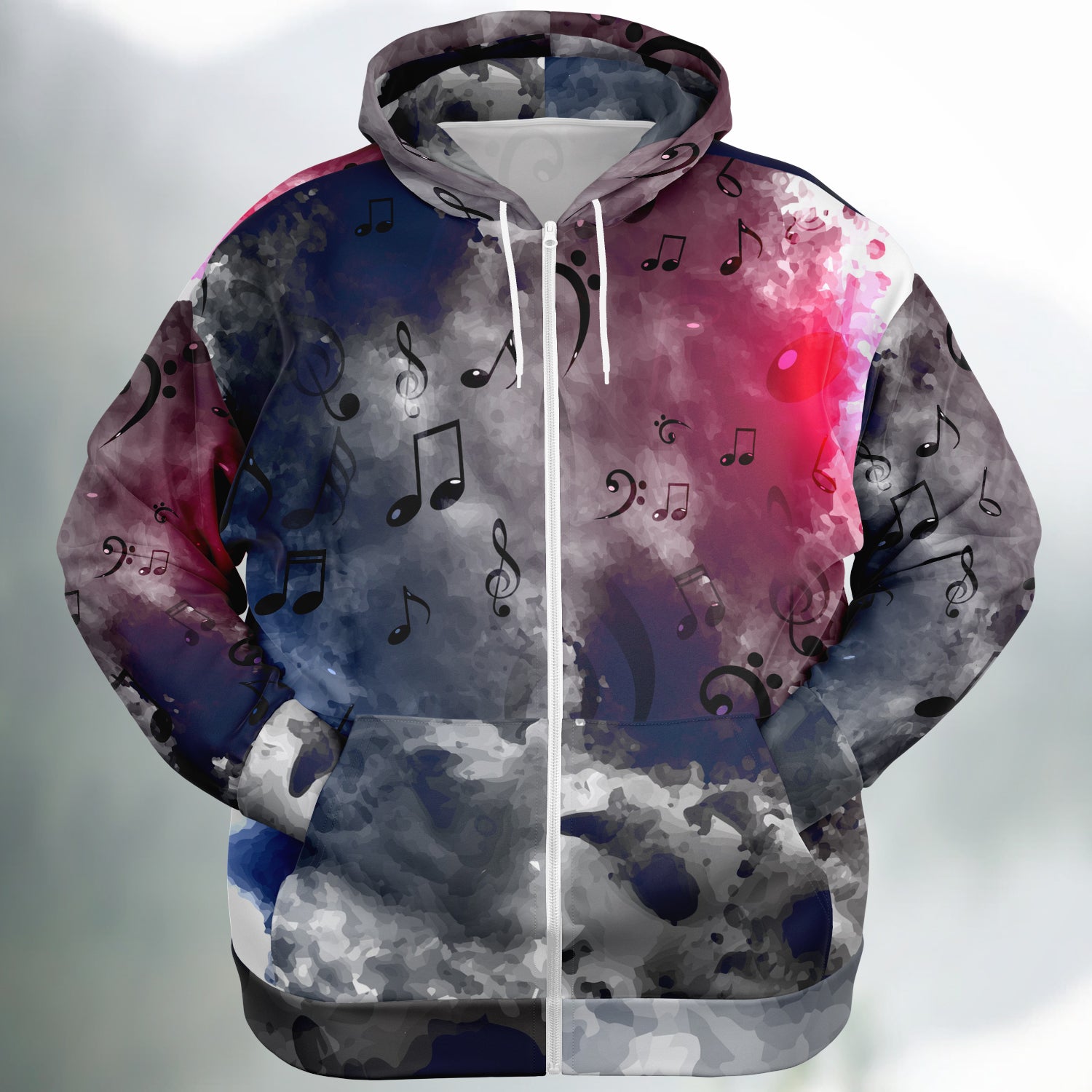 Music Note Abstract Zip Hoodie