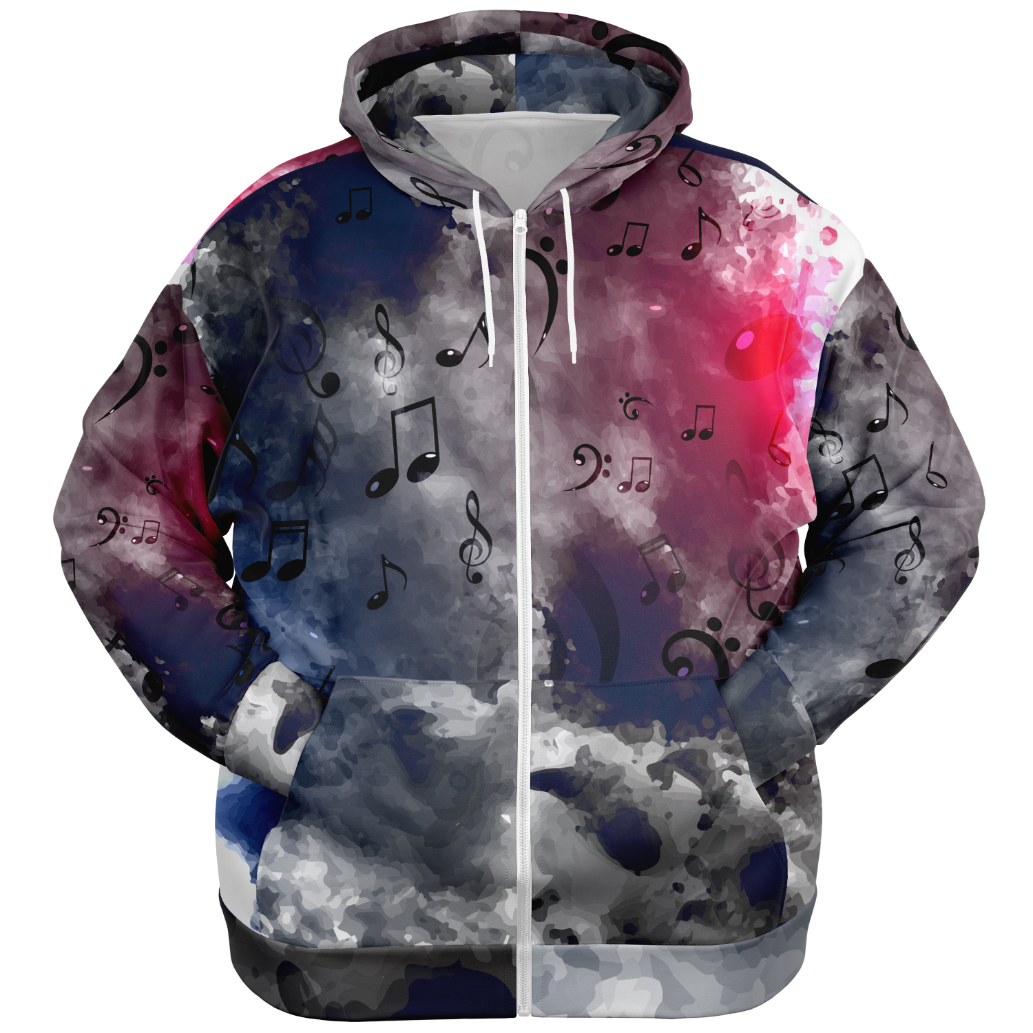Music Note Abstract Zip Hoodie