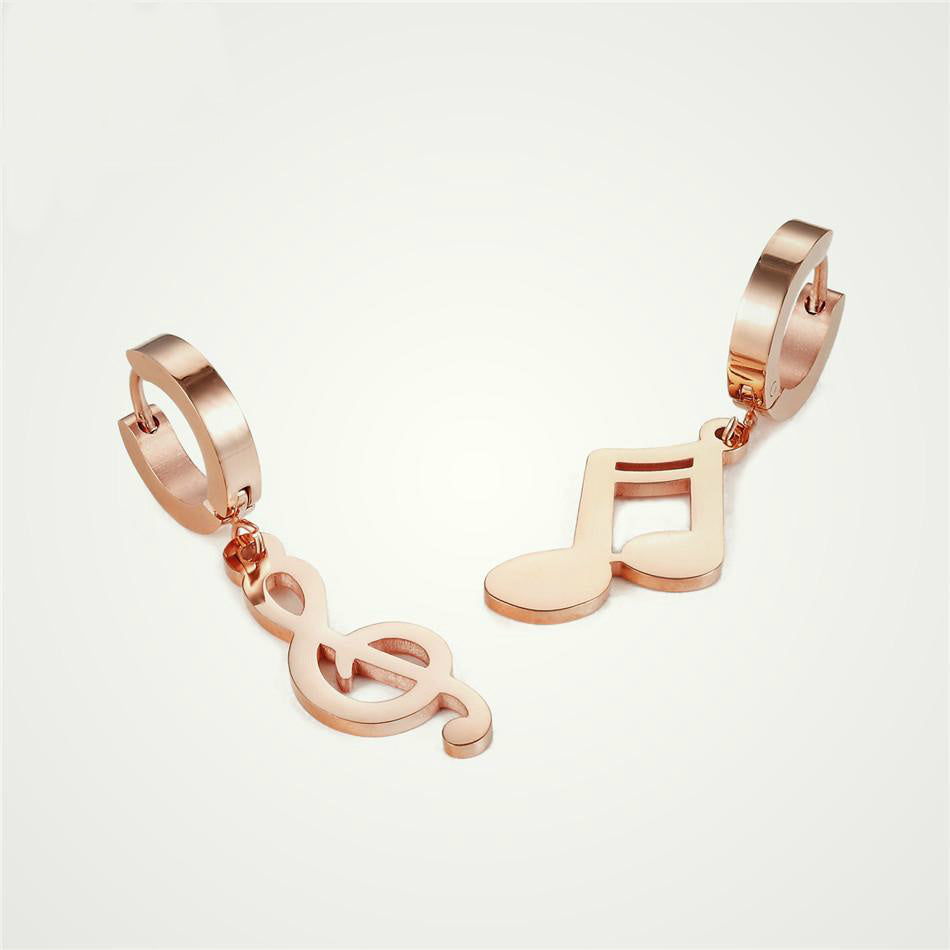 Musical Note Clip Earrings