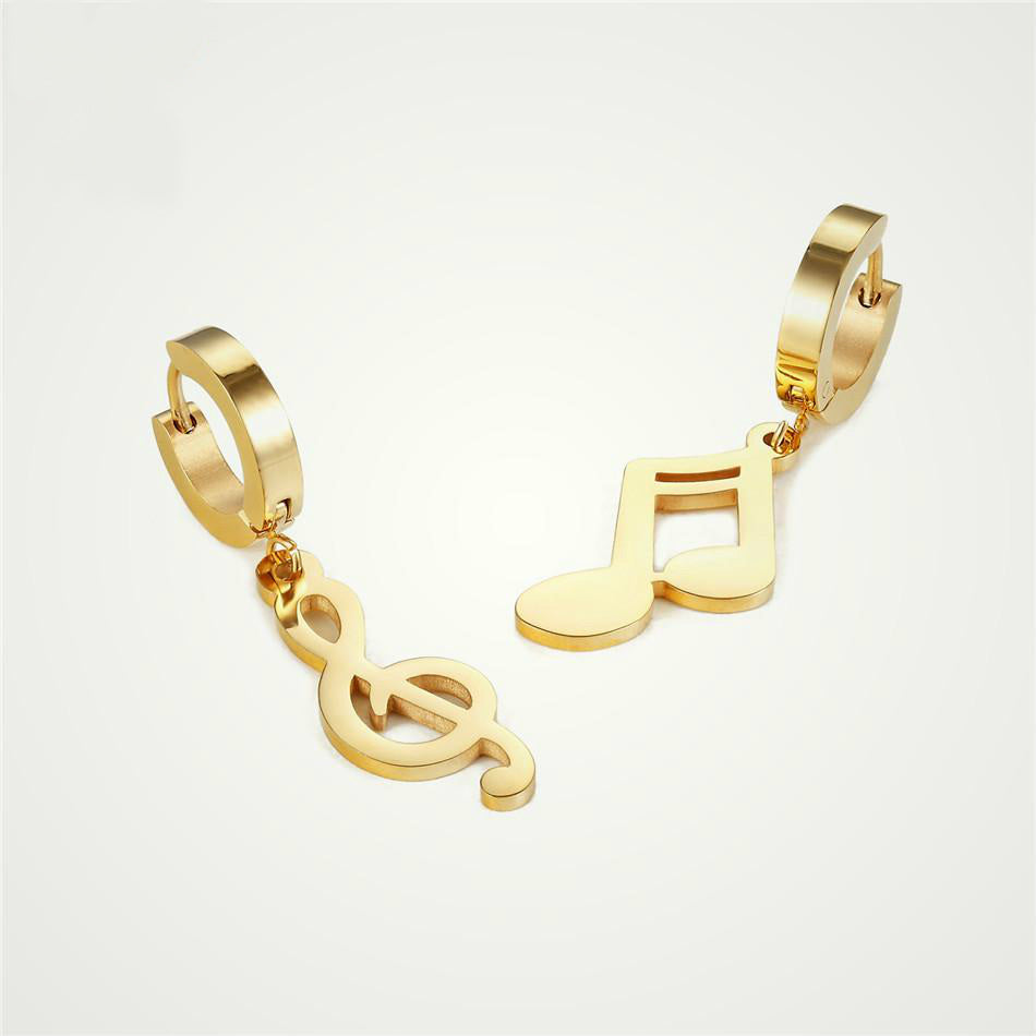 Musical Note Clip Earrings