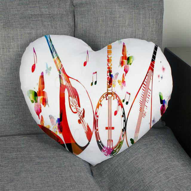 Music Art Heart-Shape Pillowcases