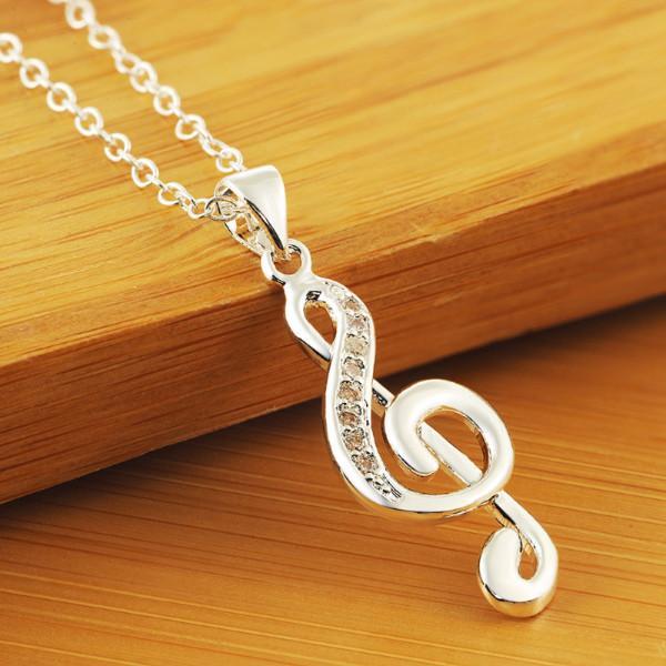 Free - Silver Music Note Necklace