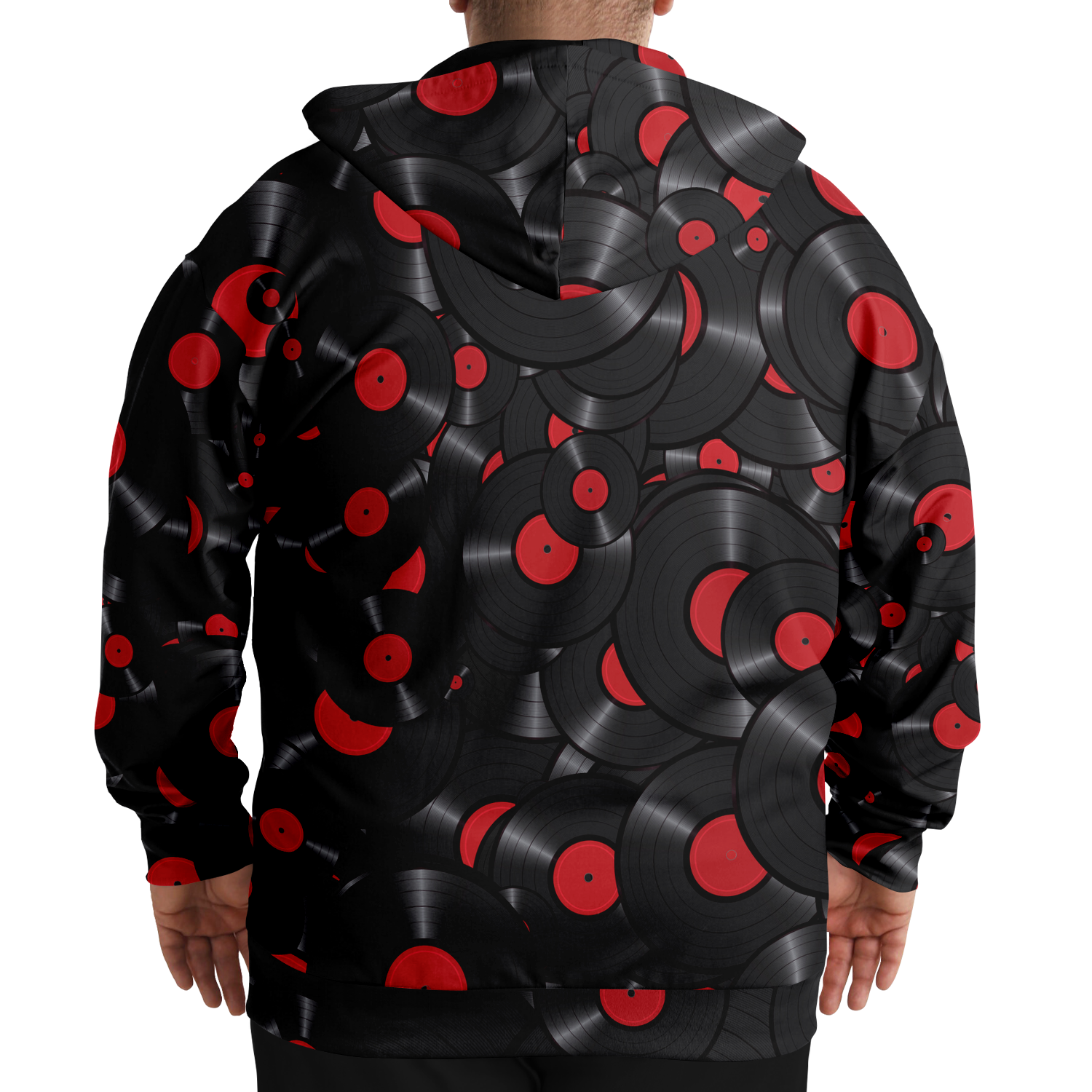 Vinyl Plus-Size Zip Hoodie