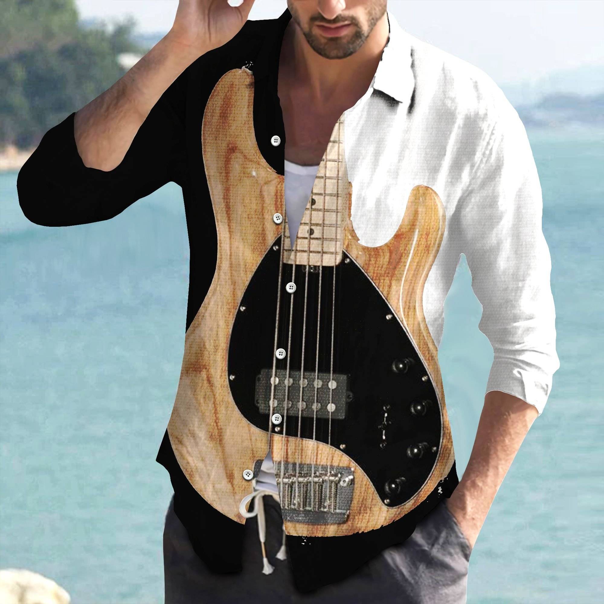 Guitar Printed Men's Shirt