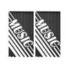 Monotone MUSIC Gauze Curtain 28"x63" (Two Pieces)