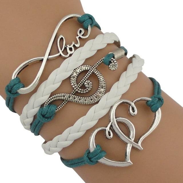 Music Leather Wrap Bracelet