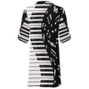 Piano Music Notes Chiffon Shirt Dress