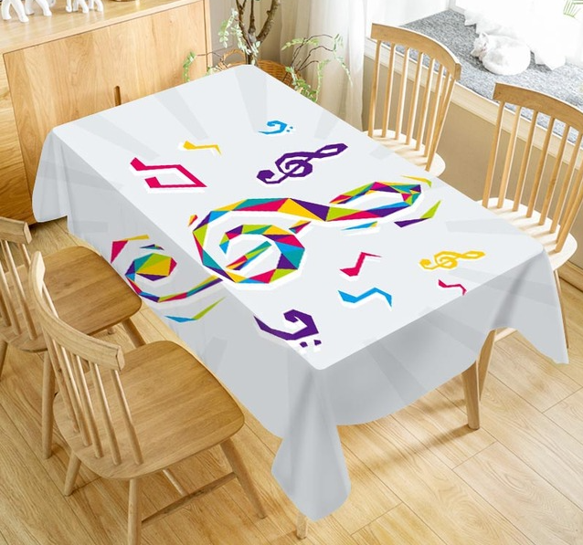 Music Note Oilproof Table Cloth