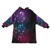 Colorful Music Notes Blanket Hoodie