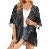 Music Notes Black Chiffon Kimono