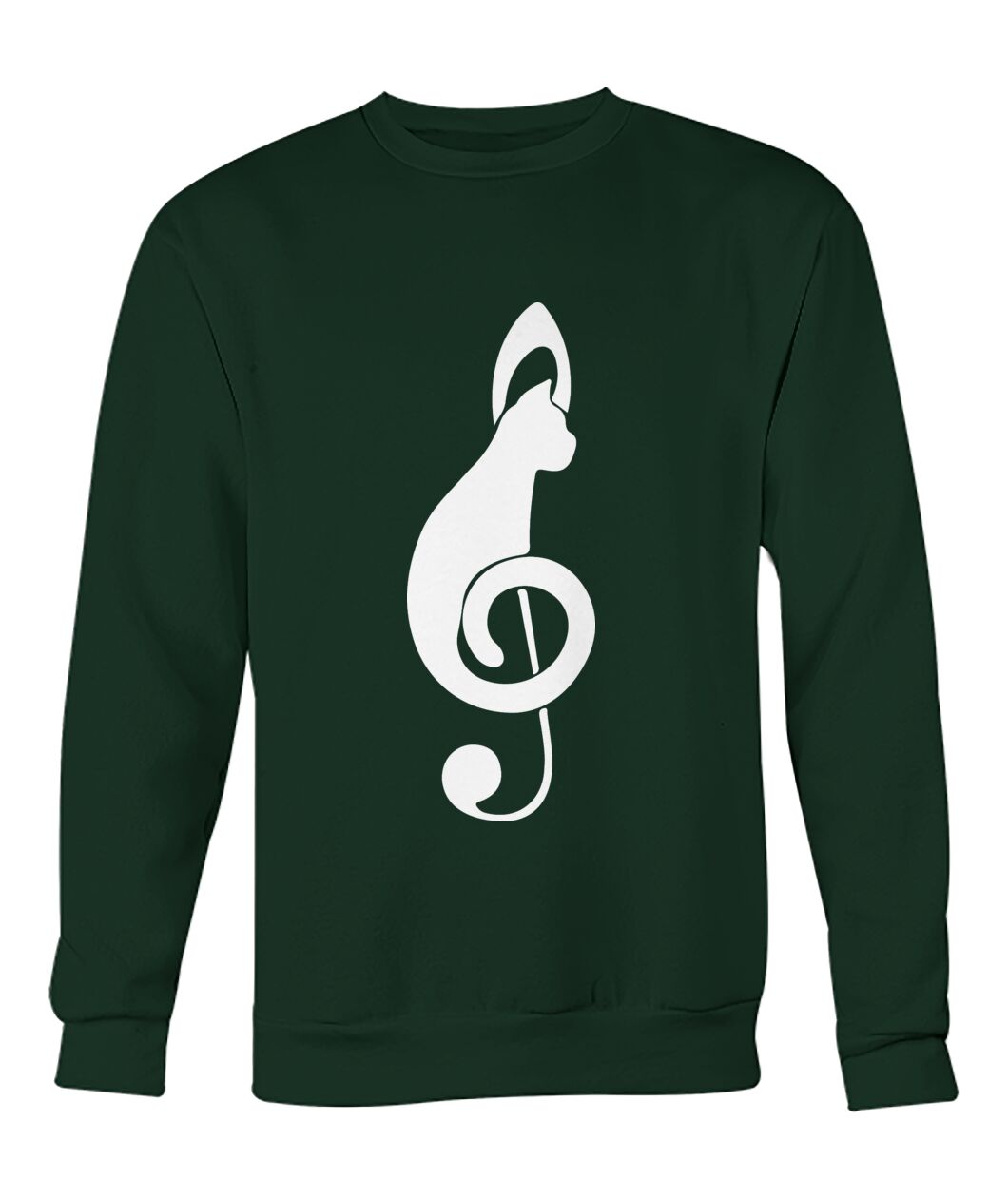 Treble Clef Cat Sweatshirt