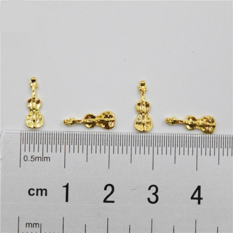 Gold Violin Nail Stickers